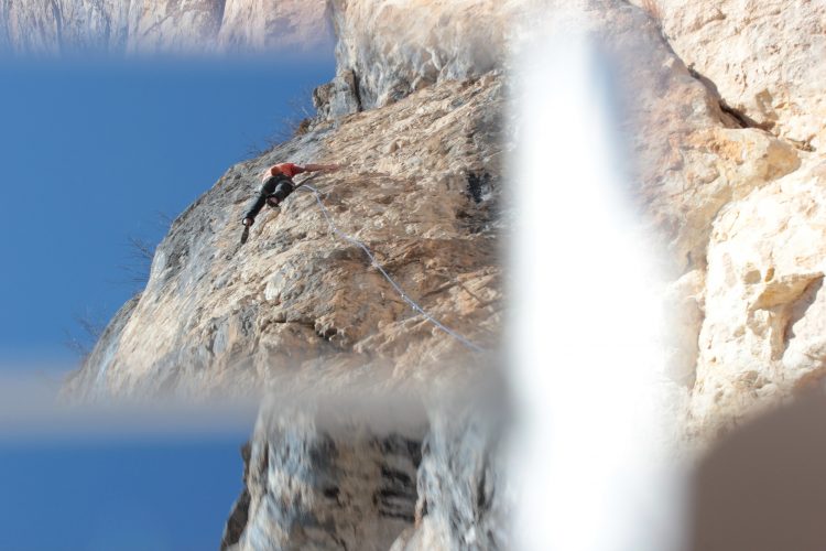 view through the belay glasses